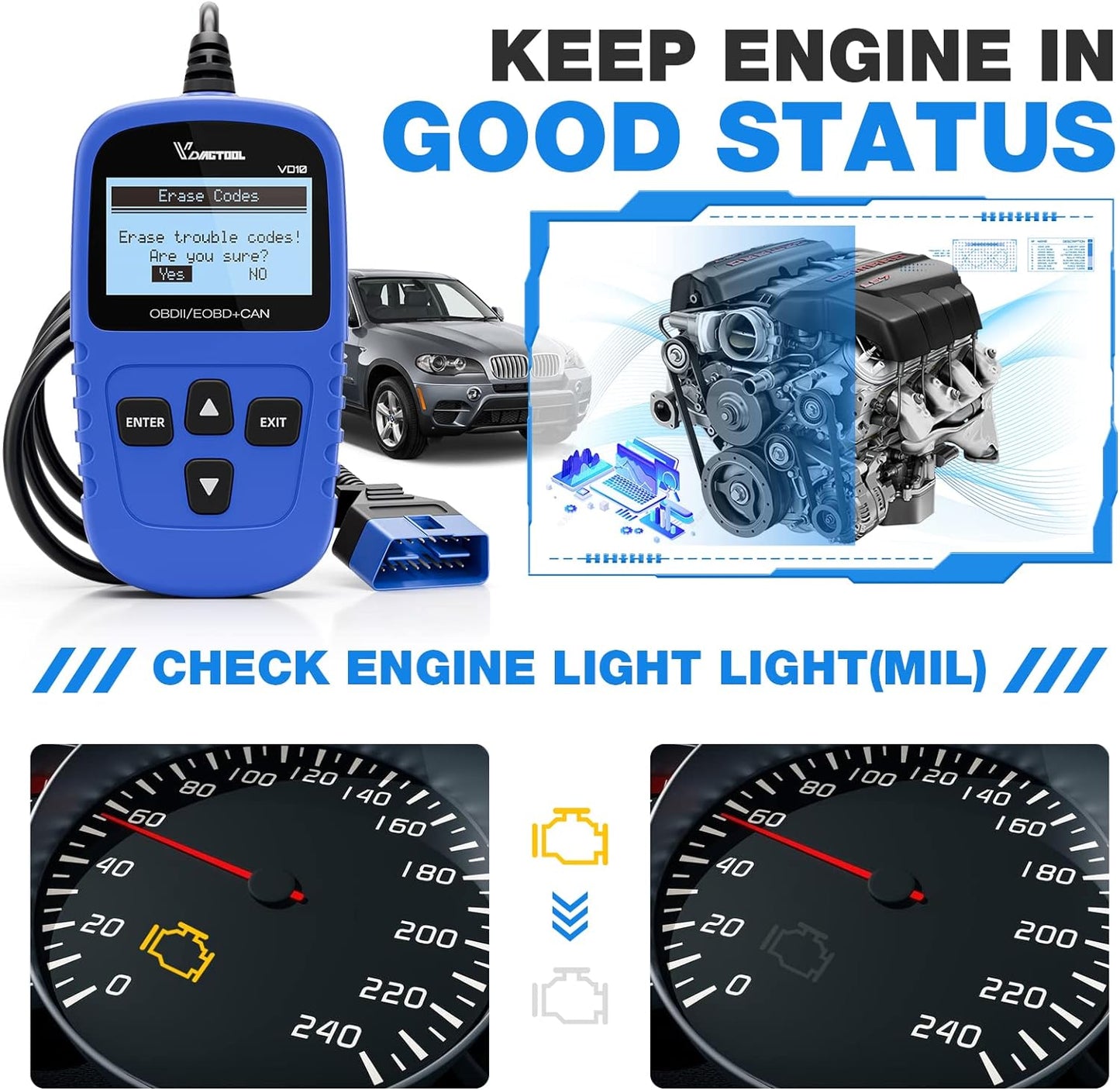 RevCore OBD2 Scanner Diagnostic Tool
